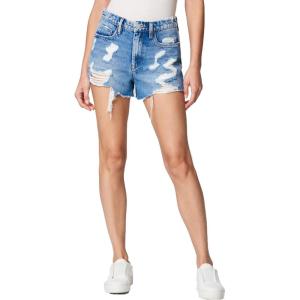 [BLANKNYC] Women’s Luxury Clothing High Rise Distressed Denim Shorts, Comfortable & Fitting(Cruise Control)