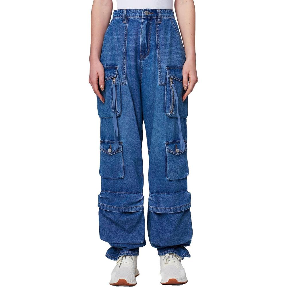 image:imageBLANKNYC Womens Luxury Clothing Oversized Tencel Cargo Pant Comfortable amp StylishFingers Crossed