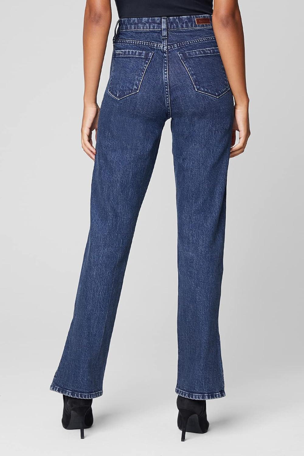 image:imageBLANKNYC Womens Luxury Clothing Long Slim Straight Denim Jeans Comfortable amp Stylish Pants The CooperBending Over Backwards
