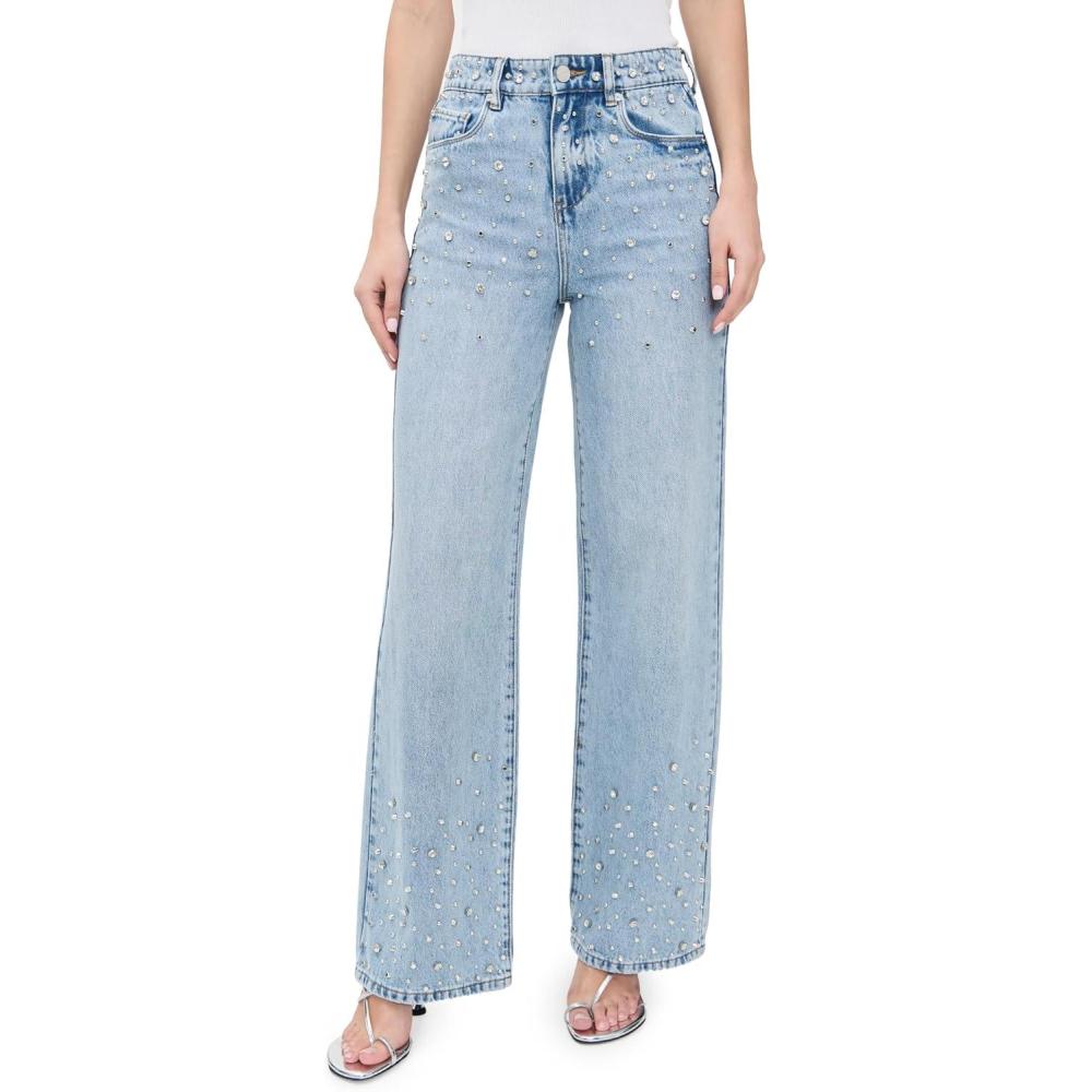 image:imageBLANKNYC Womens Embellished JeansLight Indigo