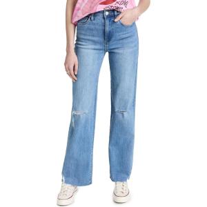 [BLANKNYC] Women’s Womens Five Pocket Wide Leg Jean with Rips at Knee, Fashionable & Stylish Pants(Sunset Rider)