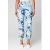 [BLANKNYC] Women’s Indigo Tie-dye Knot Denim Jogger With Drawstring Waistband Sweatpants(Full Moon)