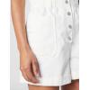 [BLANKNYC] Women’s White Denim Shorts Sleeve Romper With Patch Pockets, Stylish & Designer Clothing(Meditation)