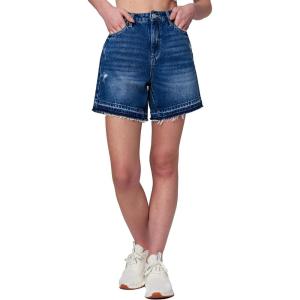 [BLANKNYC] Women’s Luxury Clothing High Rise Five Pockets Denim Shorts with Slight Rip Detail, Comfortable & Stylish(Shock Me)