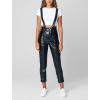 [BLANKNYC] Women’s Womens Vegan Leather Pant with Straps, Comfortable & Fitting, Casual Overalls(Other Worldly)