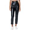 [BLANKNYC] Women’s Womens Vegan Leather Pant with Straps, Comfortable & Fitting, Casual Overalls(Other Worldly)