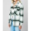 [BLANKNYC] Women’s Luxury Clothing Plaid Shirt Jacket, Stylish Shacket & Trendy Coat(Mountain Top)