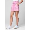 [BLANKNYC] Women’s Luxury Clothing Acid Wash Paper Bag Self-Belt Short, Fashionable & Stylish(Raspberry Sorbet)