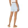[BLANKNYC] Women’s Luxury Clothing Pin Stripe Pull on Cotton Shorts with Patch Pockets, Comfortable & Stylish(Blue Sky)