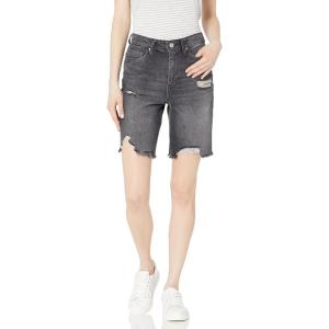 [BLANKNYC] Womens Luxury Clothing High Rise Long Denim Short With Rips, Comfortable & Stylish(It’s in the Bag)