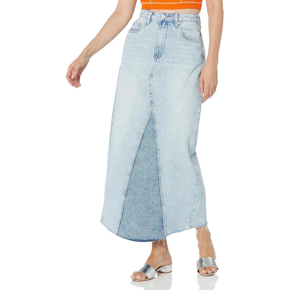 image:imageBLANKNYC Womens Luxury Clothing Sustainable Denim Distressed Five Pockets Mini Skirt Comfortable amp StylishEither Way