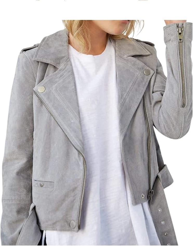 image:imageBLANKNYC Womens Suede JacketCloud Grey
