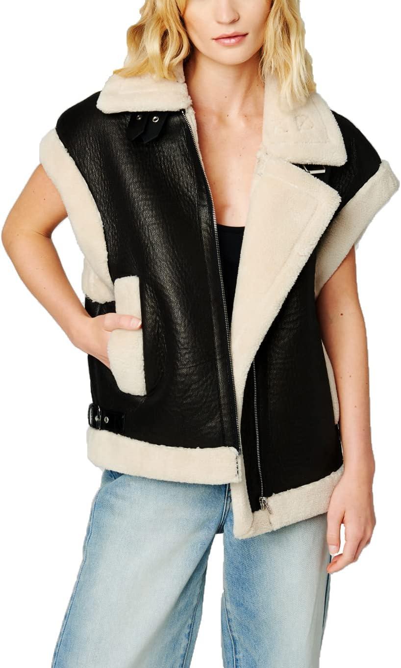 image:imageBLANKNYC Womens Work It Faux Sherpa VestWork It
