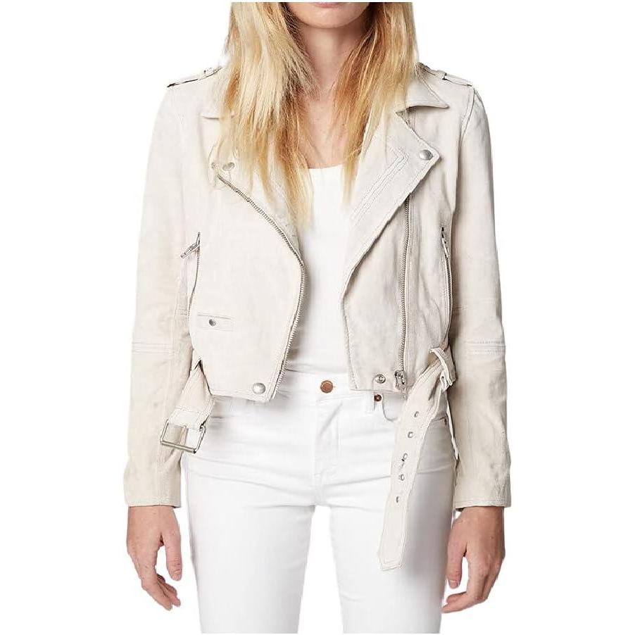 image:imageBLANKNYC Womens Suede JacketWhite Sand