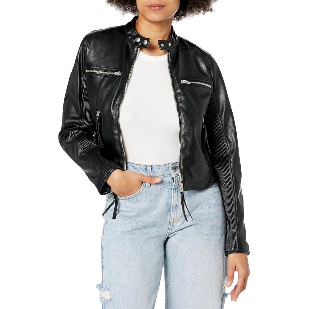 image:imageBLANKNYC Womens Womens Vegan Leather JacketFast Times