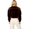 [BLANKNYC] Women’s Luxury Clothing Faux Fur Cropped Bomber Jacket, Comfortable & Stylish Coat(Self Care)