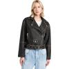 [BLANKNYC] Women’s Vegan Leather Moto Jacket with Belt(A-list)