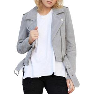 [BLANKNYC] Women’s Suede Jacket(Cloud Grey)