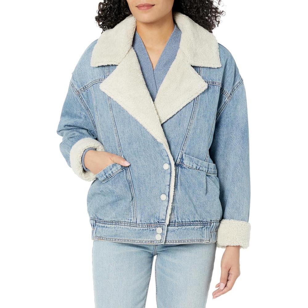 image:imageBLANKNYC Womens Womens Denim Sherpa JacketCrash Course