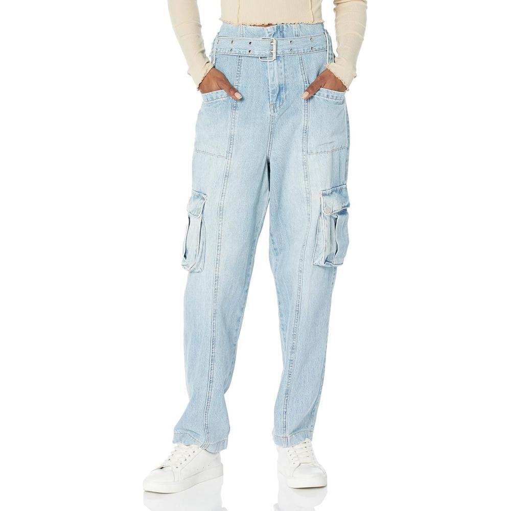 image:imageBLANKNYC Womens Luxury Clothing Self Belted Cargo Denim Jeans Comfortable amp Stylish PantsSteal the Show