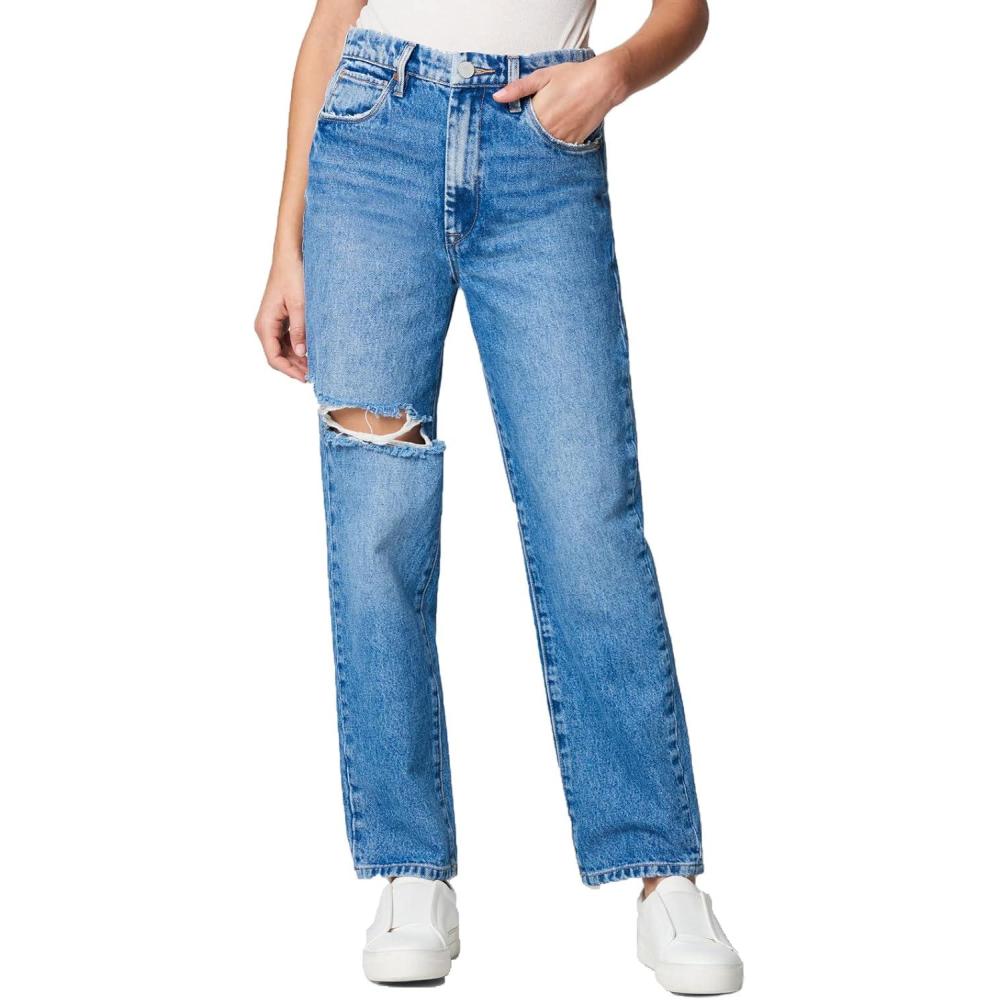 image:imageBLANKNYC Womens Relaxed High Rise Straight Leg Rip Loose Fit Jeans Comfortable Pants amp Designer ClothingCruise Control