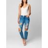 [BLANKNYC] Women’s Girlfriend Crop Denim Jean with Destruction, Comfortable & Stylish Pants(Good Vibrations)