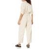 [BLANKNYC] Women’s Luxury Clothing Linen Jumpsuit With Self Belt, Comfortable & Stylish Pant(Sand Bath)