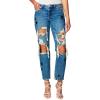 [BLANKNYC] Women’s Girlfriend Crop Denim Jean with Destruction, Comfortable & Stylish Pants(Good Vibrations)