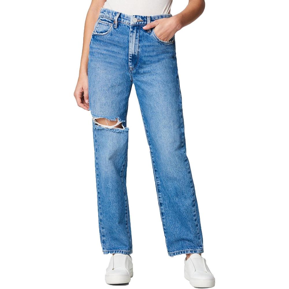 image:imageBLANKNYC Womens Relaxed High Rise Straight Leg Rip Loose Fit JeansCruise Control