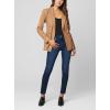 [BLANKNYC] Women’s Luxury Clothing Double Breasted Vegan Leather Blazzer, Comfortable & Stylish Long Coat(Murky Waters)