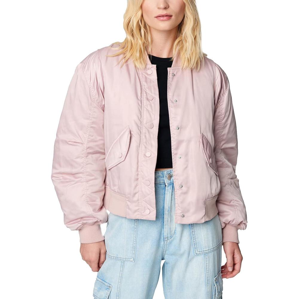 image:imageBLANKNYC Womens Luxury Clothing Bomber Jacket Comfortable amp Stylish CoatBright Side