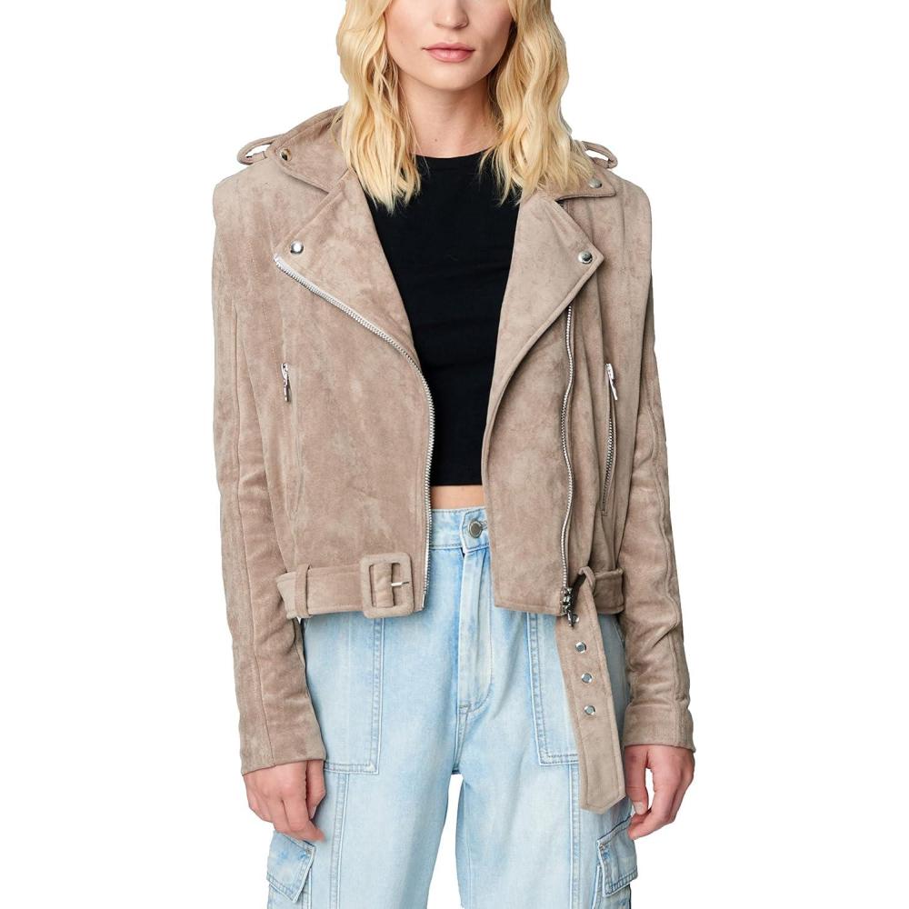 image:imageBLANKNYC Womens Luxury Clothing Suede Moto Jacket Comfortable amp Stylish CoatChance of Rain