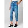 [BLANKNYC] Womens Paperbag Denim Elastic Waistband Jean, Comfortable & Stylish Pants(Don’t Cross Me)