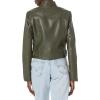 [BLANKNYC] Womens Quilted Detail Moto Jacket, Green, Medium US