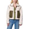 [BLANKNYC] Women’s Cropped Sherpa & Nylon Jacket(Cloud Forest)