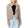 [BLANKNYC] Womens Luxury Clothing Suede Moto Jacket, Comfortable & Stylish Coat(Chance of Rain)