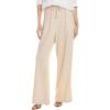 [BLANKNYC] Womens Luxury Clothing Wide Leg Linen Drawstring Pant, Comfortable & Stylish(Sand Bath)