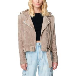 [BLANKNYC] Womens Luxury Clothing Suede Moto Jacket, Comfortable & Stylish Coat(Chance of Rain)