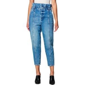 [BLANKNYC] Womens Paperbag Denim Elastic Waistband Jean, Comfortable & Stylish Pants(Don’t Cross Me)