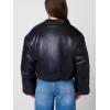 [BLANKNYC] Women’s Vegan Leather Cropped Bomber(Bold Blend)