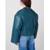 [BLANKNYC] Women’s Vegan Leather Cropped Bomber(Lime Light)