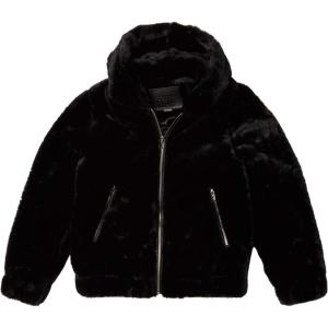 [BLANKNYC] Girls’ Faux Fur Hooded Bomber Jacket, Comfortable & Stylish Coat(Uptown Girl)