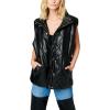 [BLANKNYC] Women’s Vegan Leather Quilted Vest With Self Belt(Night Fever)
