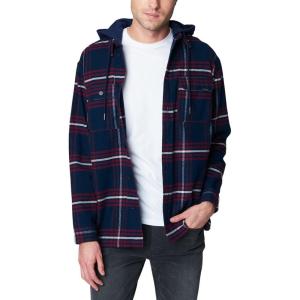 [BLANKNYC] Men’s Mens Flannel Shirt with Hood, Comfortable & Casual Coat(Sound the Alarm)