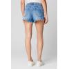 [BLANKNYC] Women’s High Rise Distressed Outseam Slit Sustainable Denim Shorts, Stylish Clothing(Wildflower)
