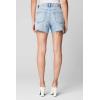 [BLANKNYC] Women’s Denim Mom Short with Fold Over Waist Detail, Comfortable & Stylish(Let’s Roll)