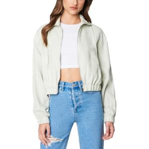 [BLANKNYC] Women’s Utility Jackets With Zipper Pocket Detail, Comfortable & Stylish Clothing Coats(Sage Green)