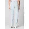 [BLANKNYC] Women’s High Rise Straight Leg Pant with Side Slit Finish, Comfortable Pants & Designer Clothing(Super Powers)