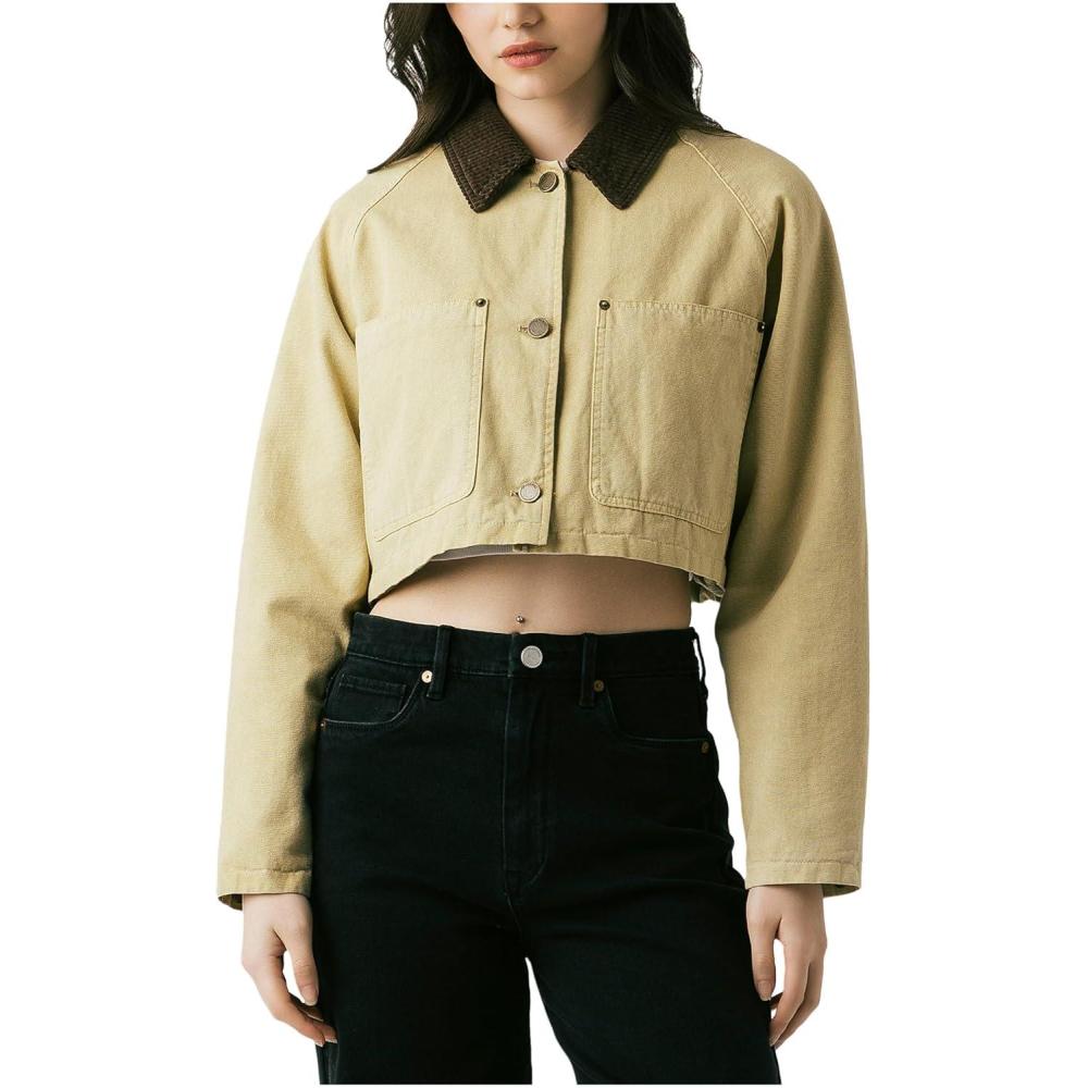 image:imageBlank NYC Breaking Camp Cropped Twill JacketBeige