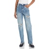 [BLANKNYC] Women’s Luxury Clothing Relaxed Straight Leg Denim Jeans, Comfortable & Stylish Pants, The Howard(Life Rolls)